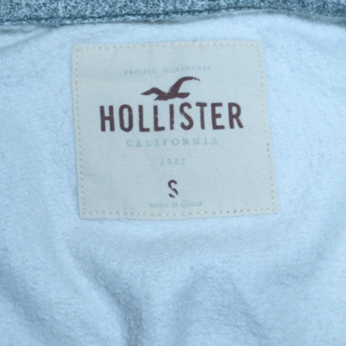 Hollister Men's Grey Full Zip Hoodie M Logo Surf Fleece Sweatshirt
