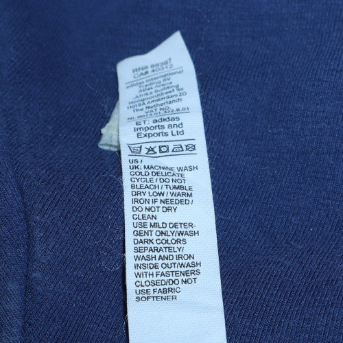 Adidas Men's Blue XS Full Zip Hoodie Sweatshirt