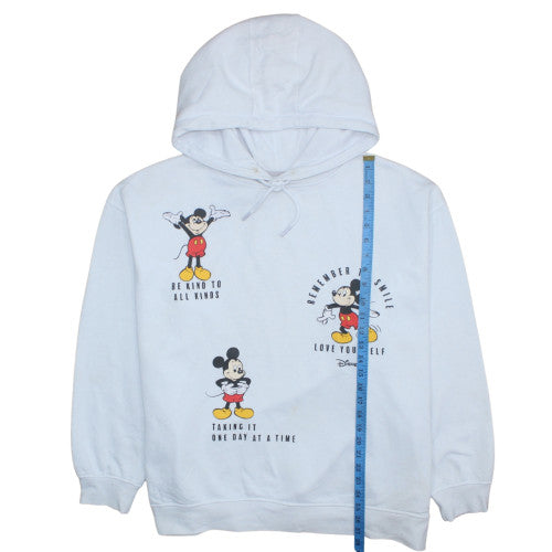 Disney Womens Light Blue Mickey Mouse Pullover Hoodie Size 2XL
