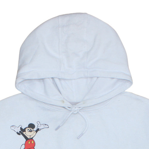 Disney Womens Light Blue Mickey Mouse Pullover Hoodie Size 2XL