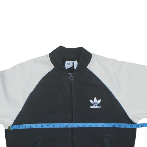 Adidas Women's Black Track Jacket Size 12 Colourblock Full Zip