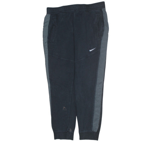 Nike Men's Black Jogger Activewear Trousers L Fleece Side Stripe