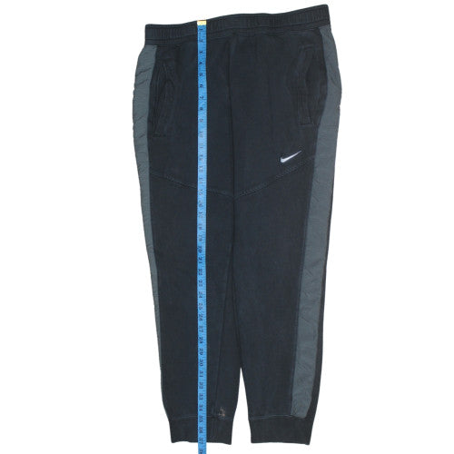 Nike Men's Black Jogger Activewear Trousers L Fleece Side Stripe