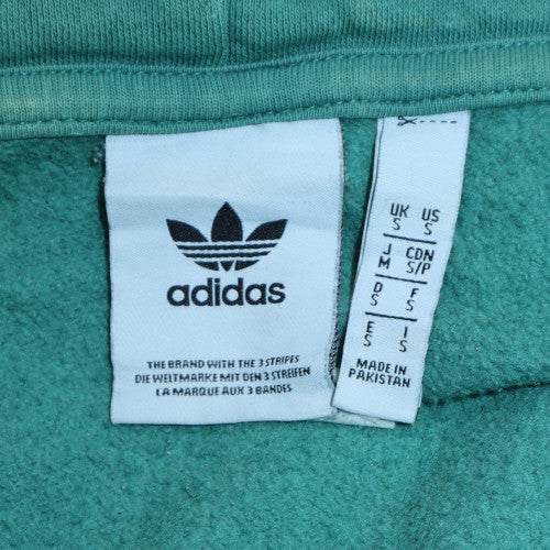 Adidas Men's Green 1/4 Zip Hoodie Size S Sports Fleece