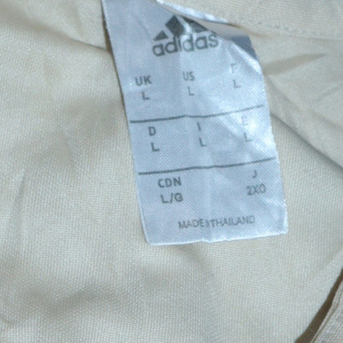 Adidas Men's Beige L 1/4 Zip Football Sweatshirt