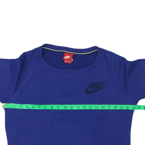 Nike Men's Blue Short Sleeve Crew Neck Pullover Sweatshirt M