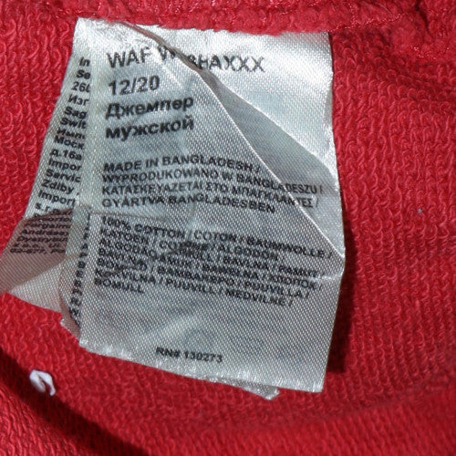 Wrangler Men's Red 2XL Crew Neck Pullover Sweatshirt