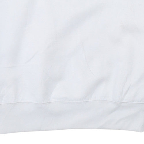 Nike Men's White Pullover Sweatshirt S Regular Fit Crew Neck Fleece