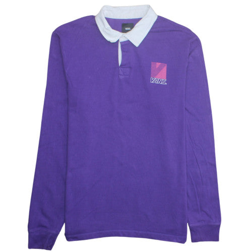 Vans Men's Purple Collared Henley Sweatshirt Size M