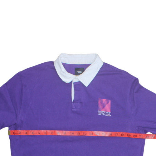 Vans Men's Purple Collared Henley Sweatshirt Size M