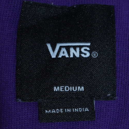 Vans Men's Purple Collared Henley Sweatshirt Size M