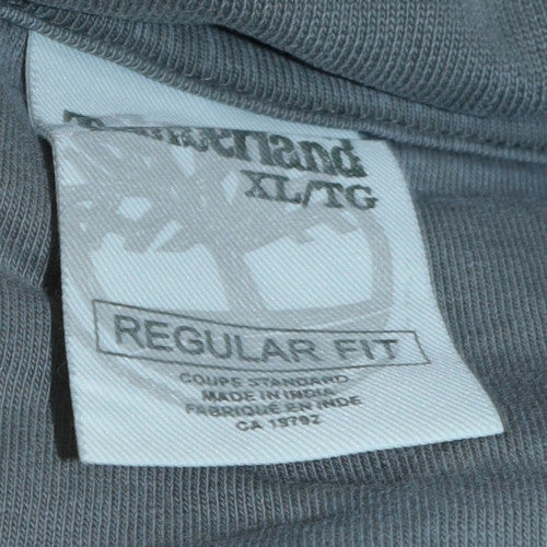Timberland Men's Grey XL 1/4 Zip Hoodie Regular Fit Cotton