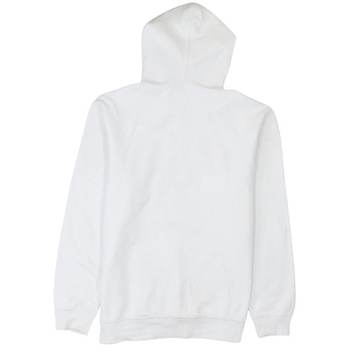 GAP Mens White Pullover Hoodie M Logo Fleece Sweatshirt