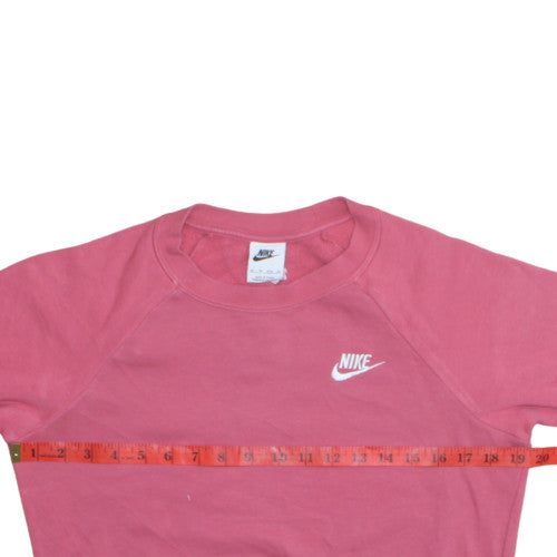 Nike Womens Pink XS Pullover Sweatshirt Crew Neck Logo Jumper