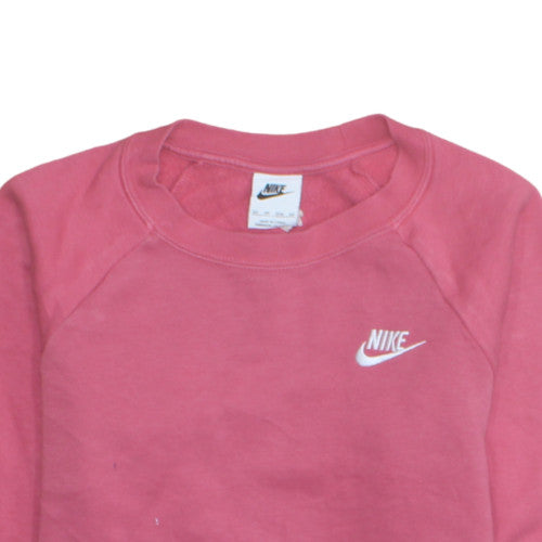 Nike Womens Pink XS Pullover Sweatshirt Crew Neck Logo Jumper