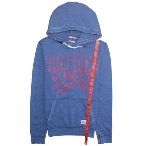 Hilfiger Denim Men's Blue Pullover Hoodie Size S Classic Graphic