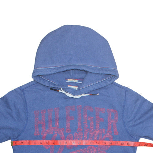 Hilfiger Denim Men's Blue Pullover Hoodie Size S Classic Graphic
