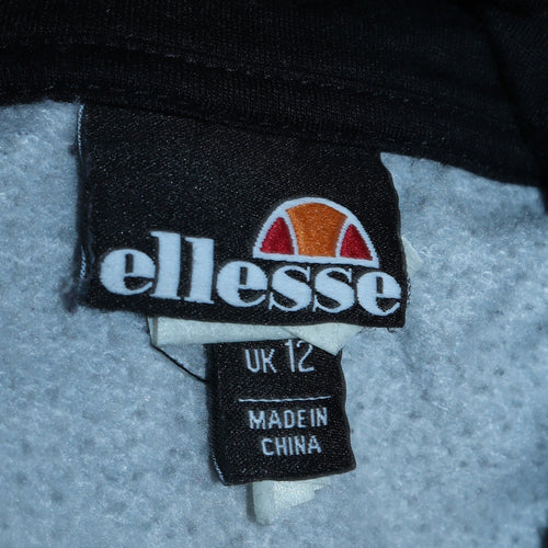 Ellesse Womens Black Paisley Pullover Hoodie Size 12 Polyester