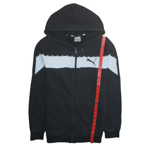 Puma Men’s Black Full Zip Hoodie Size S Regular Fit Sportswear