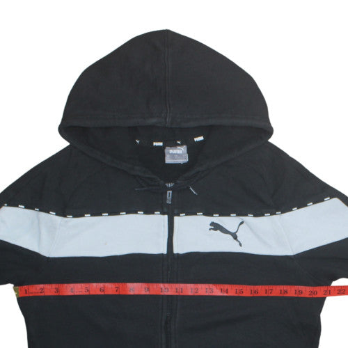 Puma Men’s Black Full Zip Hoodie Size S Regular Fit Sportswear