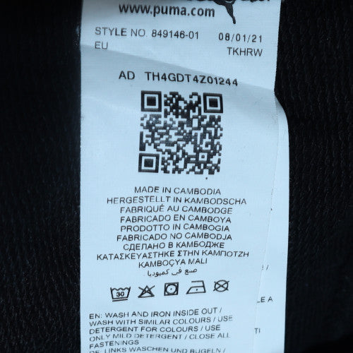 Puma Men’s Black Full Zip Hoodie Size S Regular Fit Sportswear