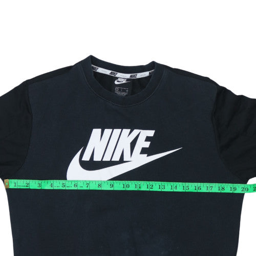 Nike Men's Black Small Pullover Sweatshirt with Logo Zip Pocket