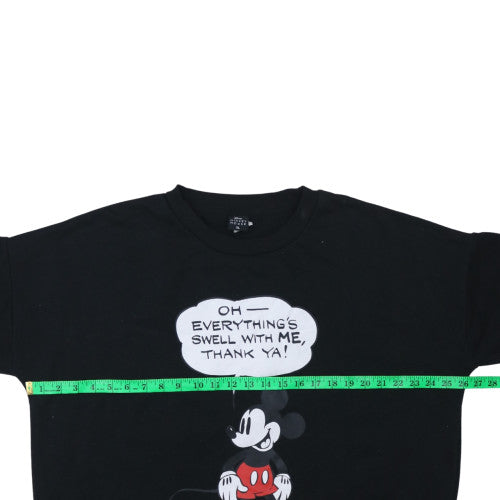 Pep&Co Women Black Mickey Mouse Pullover Sweatshirt XL 20-22
