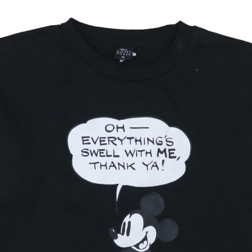 Pep&Co Women Black Mickey Mouse Pullover Sweatshirt XL 20-22