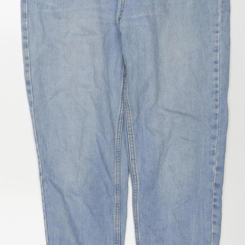 Topshop Women Blue Straight Leg Denim Jeans W30 L32 100% Cotton