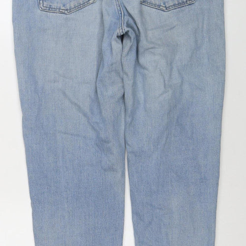 Topshop Women Blue Straight Leg Denim Jeans W30 L32 100% Cotton