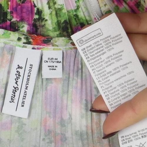& Other Stories Women’s Multicoloured Floral Wrap Midi Dress Size 14