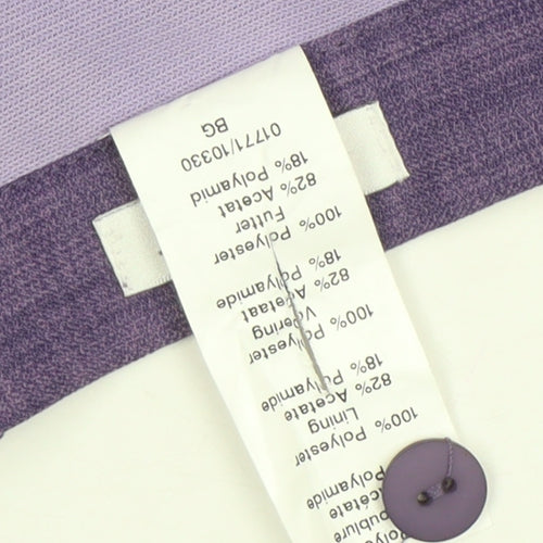 Damart Womens Purple Midi Straight Skirt Size 20 Lined Twill Business