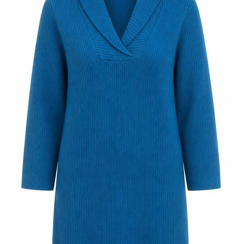 Marks & Spencer Women’s Blue 3/4 Sleeve Tunic Jumper Size L