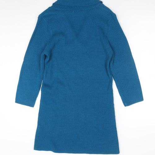 Marks & Spencer Women’s Blue 3/4 Sleeve Tunic Jumper Size L