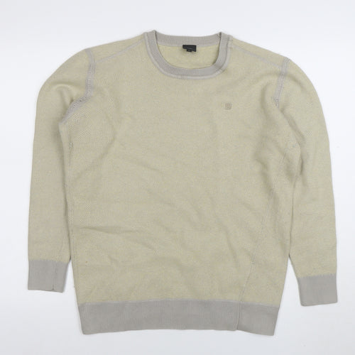 Freesoul Womens Beige Crew Neck Knit Jumper Size L
