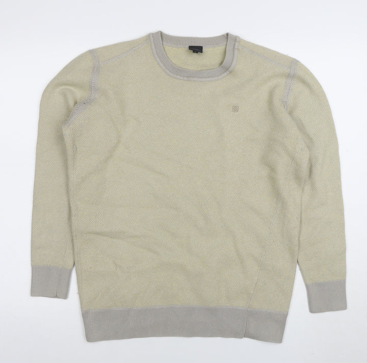 Freesoul Womens Beige Crew Neck Knit Jumper Size L