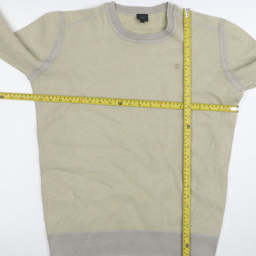 Freesoul Womens Beige Crew Neck Knit Jumper Size L