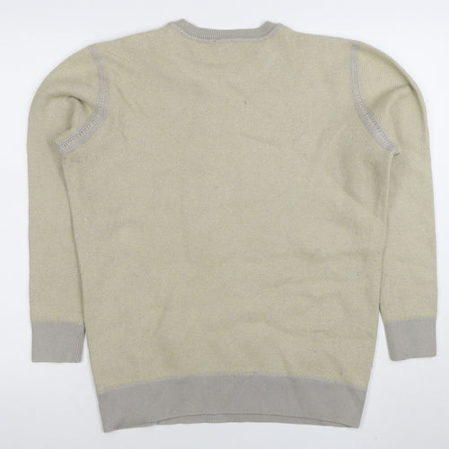 Freesoul Womens Beige Crew Neck Knit Jumper Size L