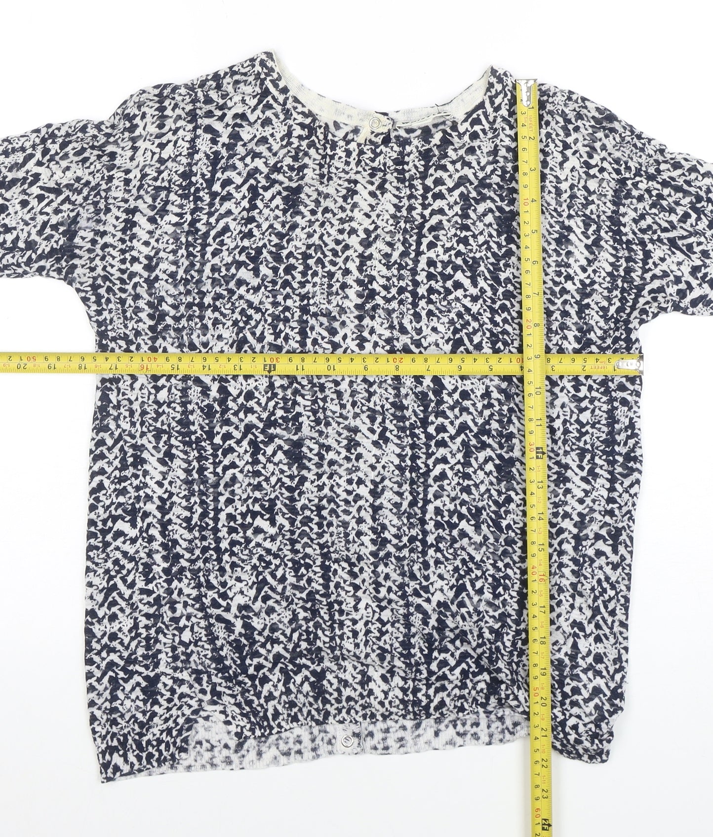 Whistles Womens Blue White XS Lightweight Cotton Knit Jumper