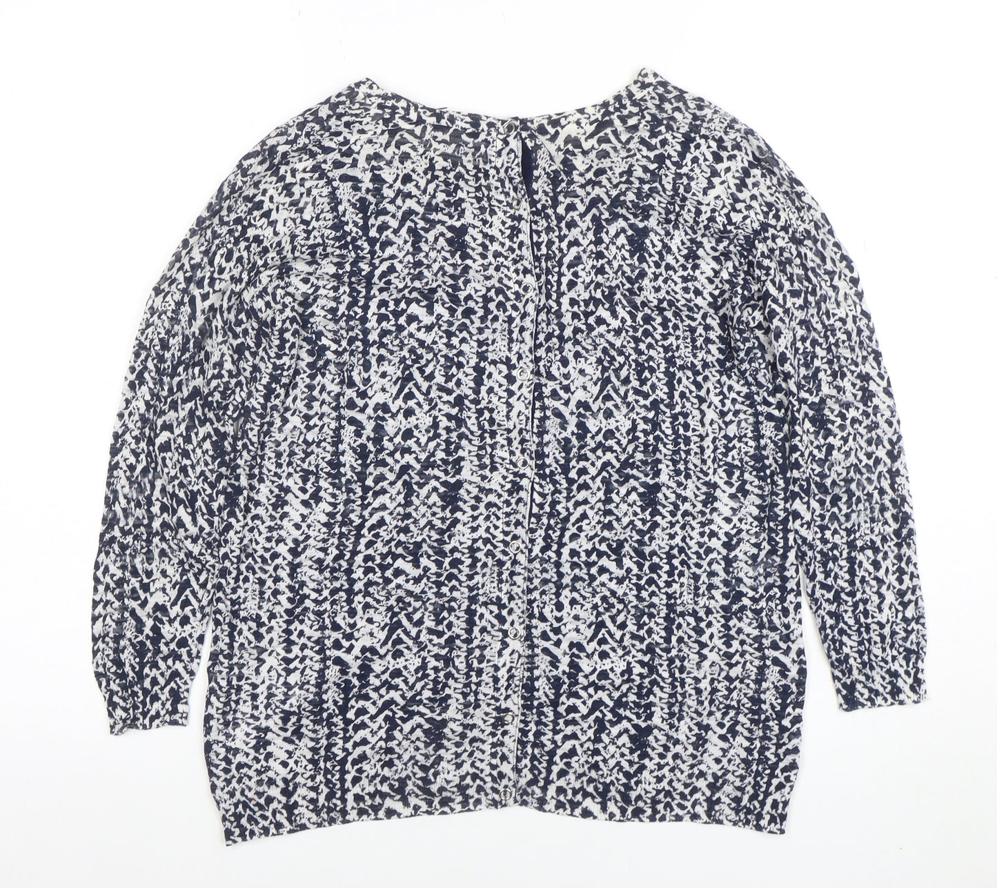 Whistles Womens Blue White XS Lightweight Cotton Knit Jumper