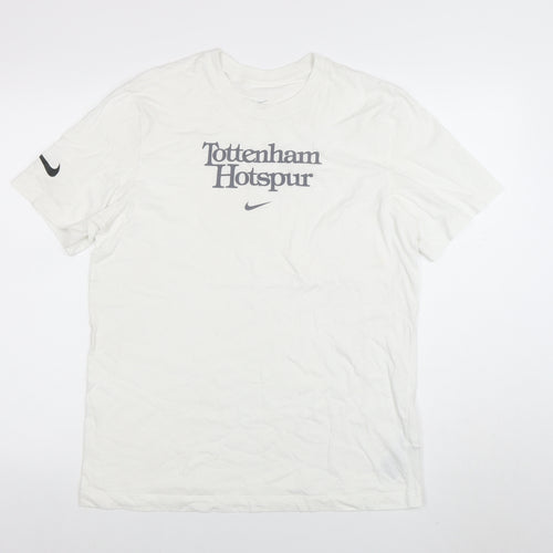 Nike Men’s White Tottenham Hotspur Cotton T-Shirt Size M