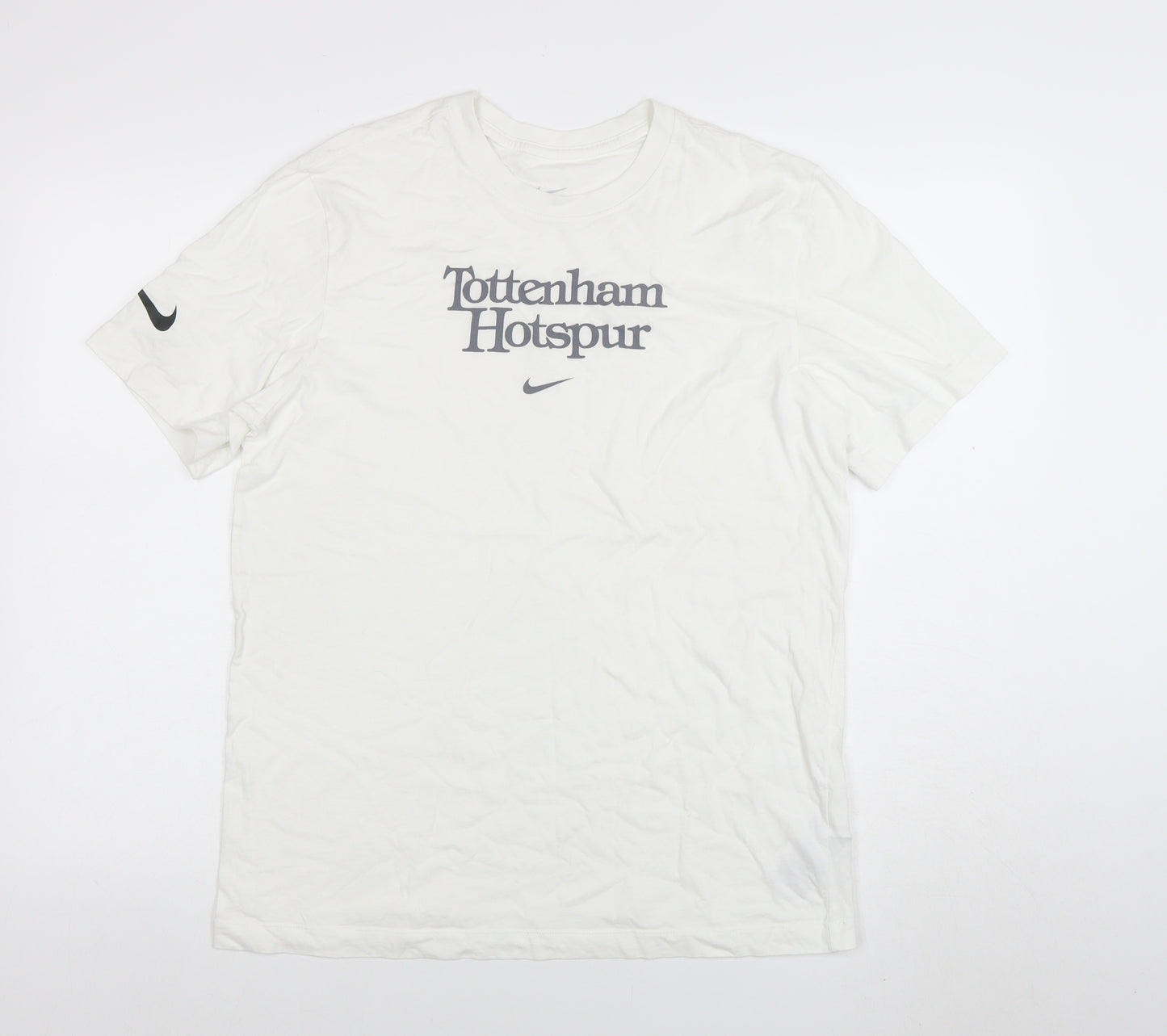 Nike Men’s White Tottenham Hotspur Cotton T-Shirt Size M