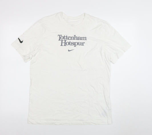 Nike Men’s White Tottenham Hotspur Cotton T-Shirt Size M