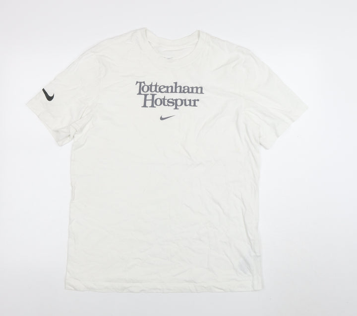 Nike Men’s White Tottenham Hotspur Cotton T-Shirt Size M