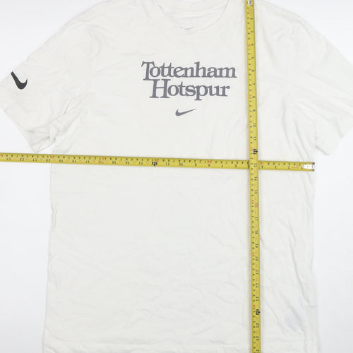 Nike Men’s White Tottenham Hotspur Cotton T-Shirt Size M