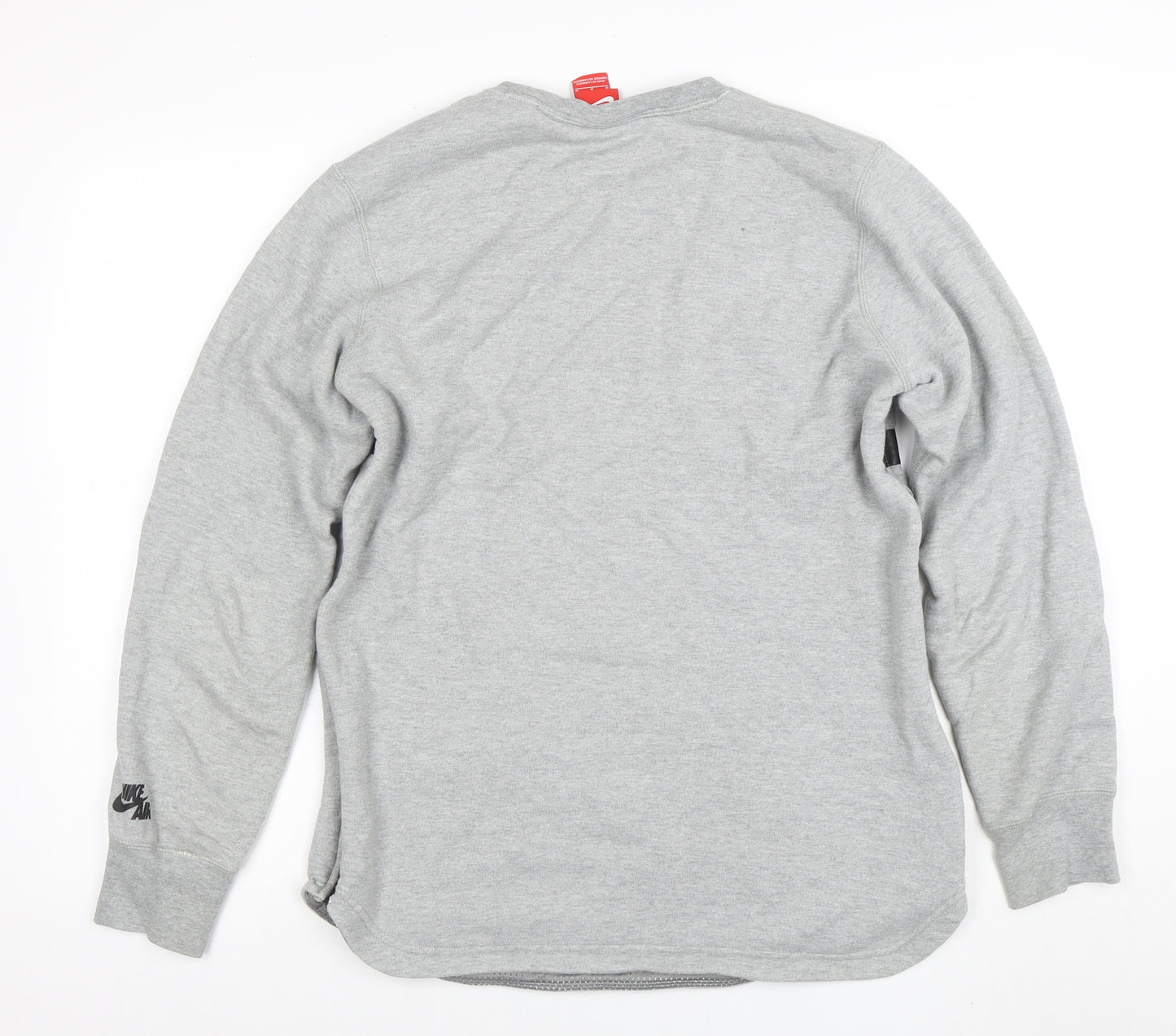 Nike Men’s Grey Graphic Sweatshirt M Pullover Long Sleeve