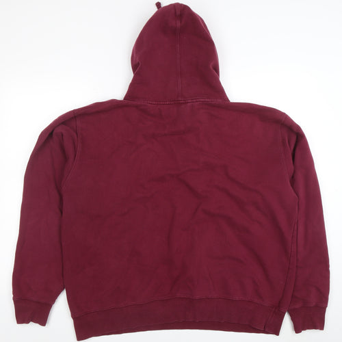 The Basement Men Red Pullover Hoodie 2XL Embroidered Streetwear