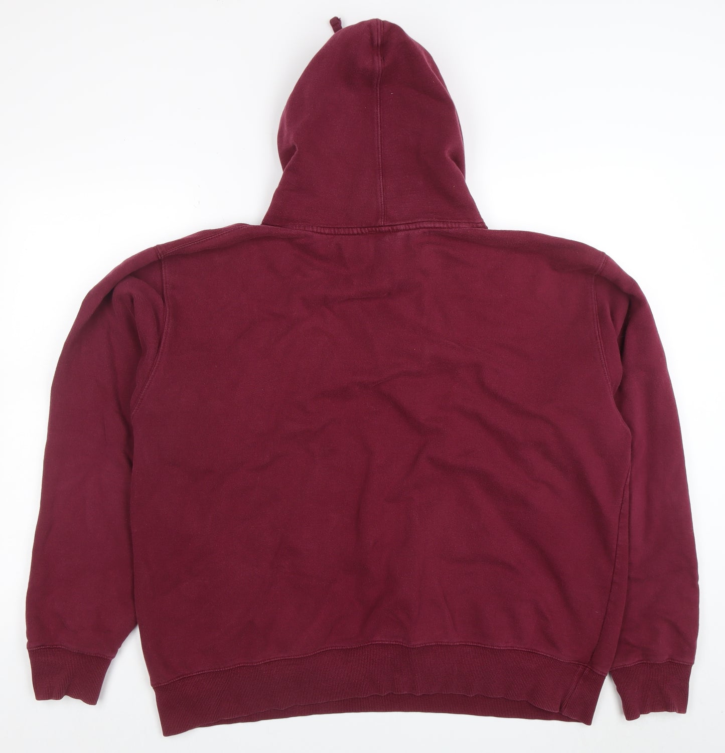 The Basement Men Red Pullover Hoodie 2XL Embroidered Streetwear