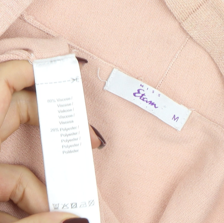 Miss Etam Women's Beige Long Sleeve Knit Cardigan M