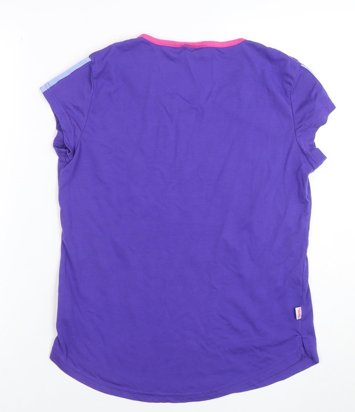 Lonsdale Women Purple Short Sleeve Basic T-Shirt Size 12